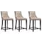Manhattan Comfort Fifth Ave Counter Stool in Cream and Dark Walnut (Set of 3) 3-CS012-CR - alternate 1